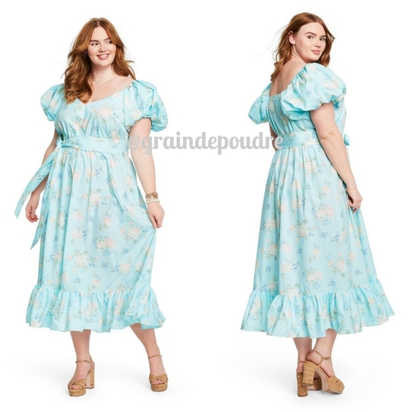 Rare! πHPπ LoveShackFancy Estelle Target Blue Puff Dress - Picture 8 of 12